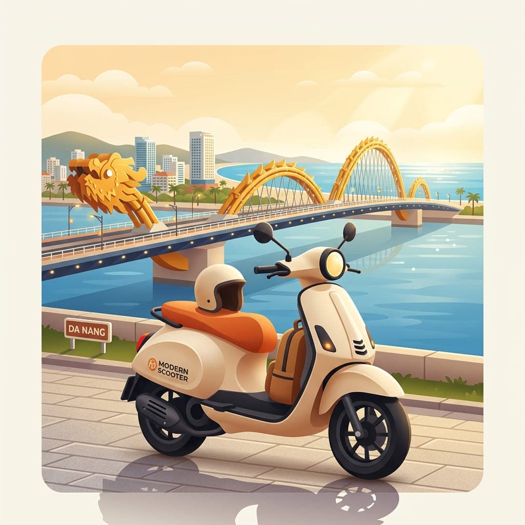 Ben Motorbike Da Nang Rental at Dragon Bridge